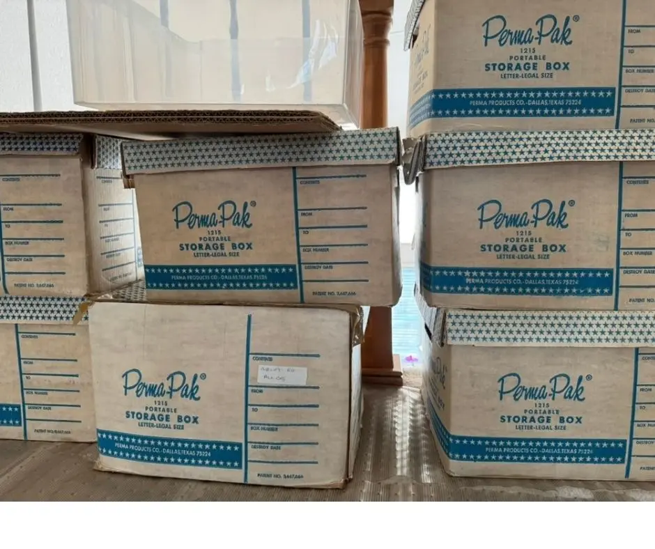 The 33 boxes of the Operation Babylift Collection